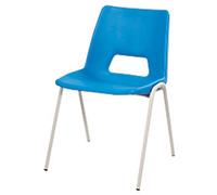 Advanced Furniture Stacking Chair Harmony Blue Shell Grey Frame 460mm Height Pack of 4