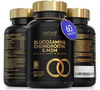 Advanced Glucosamine and Chondroitin High Strength Tablets with MSM | Made in The UK | Glucosamine Sulphate with Chondriotin, MSM Powder, Collagen, Citrus Bioflavonoid and Ginger Root | 60 Tablets