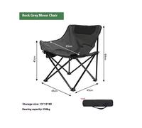 (Advanced gray moon chair (sending a storage package)) Camp Folding Chair Egg Roll Table Outdoor Portable High -Back Chair Household Dining Table Night Market Booth Stalls