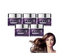 Advanced Hair Straightening Cream with Silk Keratin and Protein Treatment for Maximum Frizz Control and Smoothing Effect - Ideal as Keratin Hair Treatment and Relaxer for All Hair Types (5 Boxes)