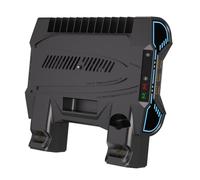 Advanced Heat Dissipation Stand Design with Noise Reduction Fan and Charging Base Cartridge Slot Cooling