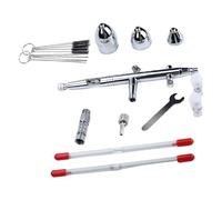 Advanced Heavy Duty Metal Airbrushes Pen with Double Tip Size and Complete Accessories Set Suitable for DIYer Projects Weight Feed Sprayed