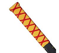 Advanced Hockey Stick Grip - Better Grip for ice Hockey Sticks, one Size for Youth and Adult Stick, Great Alternative to Hockey Tape (Yellow-red)