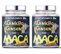 Advanced Hormone & Energy Complex: Maca Root 4000mg, Ginkgo Biloba, Korean Red Ginseng - 4256mg - Vegan Capsules - Vitamins D3, E, B5, B6, B12, A, K, Zinc & minerals. UK made, GMP Certified, 2 bottles