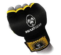 Advanced Inner Boxing Gel Mitts, Black/Yellow, L