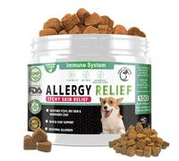 Advanced Itch Relief for Dogs - Stop Scratching, Licking & Hot Spots - Soothe Skin, Paws, Ears - Omega 3, Colostrum - Tasty Allergy Chews for Small, Medium, Large Dogs