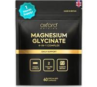 Advanced Magnesium Glycinate 4-in-1 Complex | 262mg Elemental Magnesium | Sleep, Stress & Muscle Support | High Strength Bisglycinate, Citrate, Taurate & Malate | Made in the UK | 60 Capsules