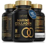 Advanced Marine Collagen Capsules | Made in The UK | Hydrolysed Collagen Supplements for Women & Men | Hair Skin and Nails Vitamins Enhanced with Hyaluronic Acid, Biotin & More | 90 Capsules