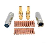 Advanced MIG Welding Torch Kit MB15 15AK with Nozzle Diffuser for ARCCAPTAIN MIG200 MIG130, 0.6-1.2mm Aperture Copper Brass Tips, 20-Pack(1.2MM)