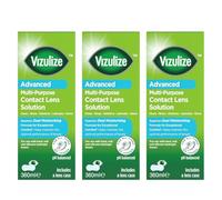 Advanced Multi-Purpose Contact Lens Solution, 360ml, Dual Moisturising, pH Balanced, with Lens Case, Pack of 3