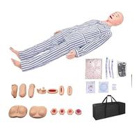 Advanced Nursing Mannequin, 170cm Life-Size Nursing Mannequin Full Body Training Mannequin for First aid Students, Nursing Education, Teaching A