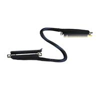 Advanced PCIe5.0 X16 Right Entry GPU Extension Cable with 180 Degree Rotation Braide Sleeving and Low Signals Attenuation