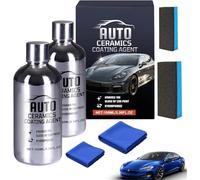 Advanced Quick-Acting Auto Ceramics Coating for Showroom Shine, Hydrophobic Coating, Dust Proof & Glazing Effects, Long Lasting Car Paint Waxing Solution, Quick Effect Coatings Agent for Car (2Pcs)