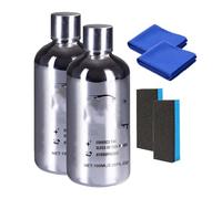 Advanced Quick-Acting Auto Ceramics Coating for Showroom Shine, Hydrophobic Coating, Quick Effect Coatings Agent for Car, Agent with Dust Proof & Glazing Effects, Car Paint Waxing Solution (2PC)