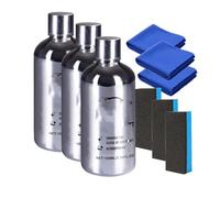 Advanced Quick-Acting Auto Ceramics Coating for Showroom Shine, Hydrophobic Coating, Quick Effect Coatings Agent for Car, Agent with Dust Proof & Glazing Effects, Car Paint Waxing Solution (3PC)