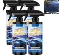 Advanced Quick Effect Car Coating Spray, 3-in-1 Quick-Acting Agent for Scratch Repair, Hydrophobic Gloss & Oil Film Cleaner, Car Wax Polish Long-Lasting Shine (4Pcs)