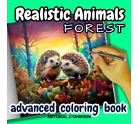 Advanced realistic animal adult coloring books, forest animals and nature coloring books for adults, for kids, hyper realism grayscale: Fun and ... book, adult coloring book animals and nature