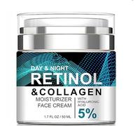 Advanced Retinol Collagen Face Cream with 5% Hyaluronic Acid - Anti-Aging & Anti-Wrinkle Formula to Reduce Fine Lines, Lift & Firm Skin. 24-Hour Hydration for a Youthful Glow. Suitable for Most Skin