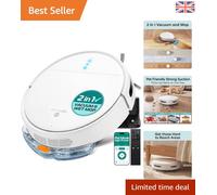 Advanced Robot Vacuum and Mop - 700Pa Suction, Self-Docking, 80-Min Battery Life