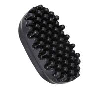 Advanced Rotating Rubber Hair Sponge For Natural Black Curls Freeform Curling Styling Tool Detangling Brush (Black, 14.8x8.8x4.7cm)