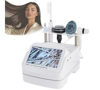 Advanced Scalp Diagnostic Tool and Scalp Health Monitor | 5-in-1 Hair Loss Head Scalp Massager | 10 Inch HD Screen for Oil Moisture Detection, Hair Clinic Analysis System (White)
