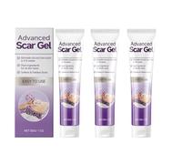 Advanced Scar Gel - Keloid Removal Cream for Old & New Scars, Surgical Scars Treatment, 100% Natural Ingredients, Flattens & Softens Scars for All Skin Types (3 PCS)
