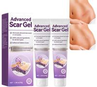 Advanced Scar Gel, Keloid Removal Cream, Keloid Bump Treatment, Scar Gel for Surgical Scars, Scar Removal Cream for All Skin Types (2pcs)