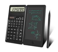 Advanced Scientific Calculator with 450 Functions, 4-Line Display, Battery Powered, Notepad and Erasable LCD Writing Tablet, Ideal for Students and Professionals, Calculator School Scientifi