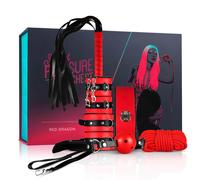 Advanced Secret Pleasure Set - 10-Piece BDSM Kit (Red)