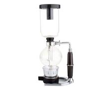 Advanced Siphon Coffee Maker Feature Glass Construction Wood Handle Vacuum Brewing Technology for Sturdy Use At Homes Serving 3 Persons Multipurpose Cold Brews Coffee