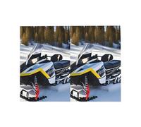 Advanced Snowmobile Greeting Card, 4x6 Inches, Heart-Shaped Envelope Packaging, &Suitable For All Occasions.