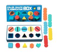 Advanced Sorting Toys, Professional 3-5, 10.63x5x1.97 Inch Pattern Blocks with Slotted Base, Natural Wooden Shape, Industrial Modern Aesthetic for Home, Portable Learning Tool for School Usage