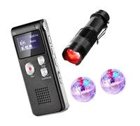 Advanced Specter Hunt Equipment 4 Piece Set with 8GB Storage Recorder Red Beam Lights Cats Ball Distraction Tools Red Flashlight