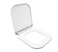 Advanced White Square Toilet Seat Quick-Release & Easy Clean Top Fixing Adjustable Hinges No-Slip Bumpers for Ultimate Comfort and Durability