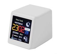 Advanced WiFi Weather Station with Large Display, Night Mode, and Customizable Features for Decor and Weather Updates (White)