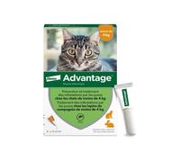 ADVANTAGE Antiflea Solution Cat Rabbit 1 to 4kg 4 pipettes