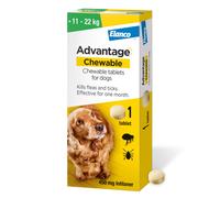 Advantage Chewable 450mg Chewable Tablets for Dogs >11-22kg (1 pack), Flea and T