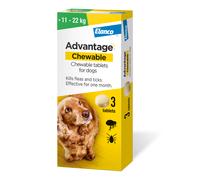 Advantage Chewable Tablets Flea & Tick Treatment for Dogs 3 Chewable tablet