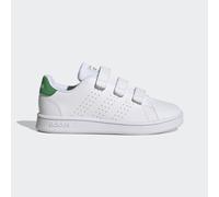 adidas Originals Childrens Unisex Advantage Court Lifestyle Hook-and-Loop Shoes - White - Size EU 30