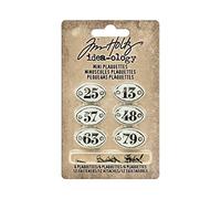 Advantus Idea-Ology Mini Plaquettes with Brads .5 x .75-inch-White with Black Numbers, Other, Multicoloured, 7.79x11.6x0.93 cm