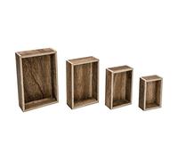 Advantus TH93279 Idea-Ology Wooden Vignette Boxes-Brown, Other, Multicoloured, 11.4x15.18x4.08 cm