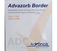 Advazorb Border Hydrophilic Foam Square Dressing, 15 x 15 cm
