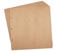 ADVcer 10 Sheets Double Sided (20 Pages) 11.6 x 11.6 inch Refill Pages, Acid Free Thick Additional Craft Paper Cardboard for All ADVcer 12x12" Loose-Leaf 3-Ring Binder Photo Album Scrapbook (Kraft)