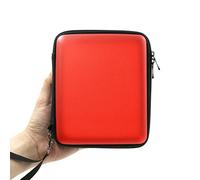 ADVcer 2DS Case, EVA Waterproof Hard Shield Protective Carrying Case with Hand Wrist Strap and Double Zipper Compatible with Nintendo 2DS (Reddish Orange)