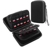 ADVcer 80 Slots Switch Game Case, Waterproof Hard Shell Nintendo Switch Game Card Holder Cartridge with Detachable Wrist Strap for SD Cards, Nintendo Switch or Switch OLED, PS Vita, PSP Games Storage