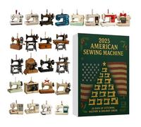 Advent 2025, 2D Acrylic Sewing Machine, Seasonal Decoration, 24 Days Hanging Countdown Calendar | For Craft Lovers, Quilters, Textile Artists, Front Door, Office, Living Room, Arbei