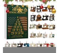 Advent 2025 Christmas, 2D Acrylic Sewing Machine, Seasonal Decoration, 24 Days Countdown Calendar, Christmas Pendant, for Quilters, Textile Artists, Study, Bedroom, Office, Wall, Fireplace, Stairs