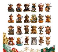 Advent | 3D Statues Countdown Pendants,24 Pieces For Christmas Tree,For Door Knobs Wall Fireplace Bedside Shelf Home