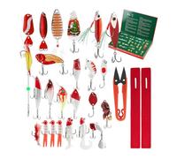 Advent Angler 2025 - 24 Days Full of Baits for Lures, Practical and Outdoor Tools, Festive for Hobby Fishermen | Christmas Present cr