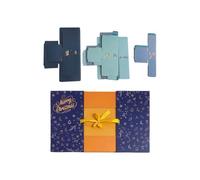 Advent Boxes Empty - 24 Day Christmas Countdown | Foldable, Fillable | DIY Assembly, Reusable Paper, 13.2 Inch Finished Size, Parent-Child Craft, for Candy, Small , Desktop & Fireplace